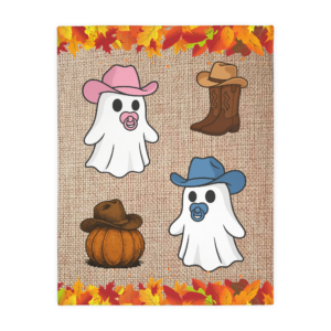 baby boo ghost velveteen microfiber blanket, perfect for halloween, cozy fall nights, gift for kids, home decor, autumn vibes